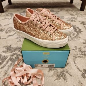 Women's KEDS Kate Spade Glitter Platform Shoes